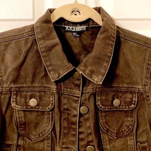 Forever XXI Crop Premium Denim Jacket